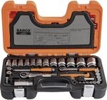 BAHCO Acoplamientos 1/2 Y 1/4-Puntas, Silberfarben, Chrom