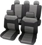 PETEX Auto Sitzbez&uuml;ge Universal Komplett Set 17-teilig - Dakar grau, Eco Class mit
