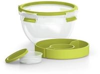 EMSA Clip & Go Salatbox, 1 L, mit Eins&auml;tzen f&uuml;r Toppings und Dressing, 100 Prozent