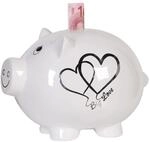 Casablanca Sparschwein Big Love - Keramik - mit Schloss und Schl&uuml;ssel -
