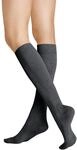 Hudson Damen Kniestr&uuml;mpfe Relax Cotton w&auml;rmend Grau-mel. 0550 35-38