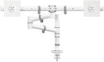 Dataflex Viewgo Monitorarm - Schreibtisch 130 Wei&szlig;, Platzsparender ergonomischer