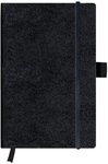 Herlitz 10789428 Gesch&auml;ftsbuch, Lederoptik, schwarz, kariert, A5, 96