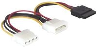 DeLock 60103 Kabel Power SATA HDD > 2x 4pin Stecker/Buchse Netzkabel intern 1 x 15pol