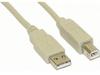 InLine 34550H USB 2.0 Kabel, A an B, beige, 10m