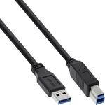 InLine 35320 USB 3.0 Kabel, A an B, schwarz, 2m