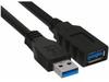 InLine 35625 USB 3.0 Kabel Verlängerung, A Stecker / Buchse, schwarz, 2,5m