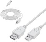 InLine 34610X USB 2.0 Verl&auml;ngerung, Stecker / Buchse, Typ-A, beige/grau, 1m