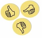 FRANKEN Moderationskarten Wertungssymbol Universal, Kreis, 95 mm, gelb, 100...