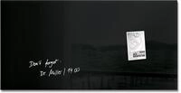 SIGEL Premium Glas-Whiteboard 91x46 cm schwarz hochgl&auml;nzend