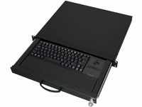 aixcase AIX-19K1UKDETB-B 19"-Tastaturschublade 1HE mit Tastatur DE + Trackball,...