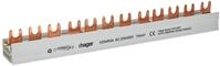 Hager KDN463A Phasenschiene 4P 63A 10qmm 12 Einh.Gabelanschluss isoliert grau,...