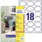 AVERY Zweckform L6024REV-25 ovale Etiketten (zum Bedrucken, selbstklebend, 63,5x42,3
