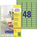AVERY Zweckform L6040-20 Gr&uuml;ne Etiketten (960 Aufkleber, 45,7x21,2mm auf A4, wieder