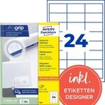 AVERY Zweckform 3658 Adressaufkleber (2.400 Klebeetiketten, 64,6x33,8mm auf A4,