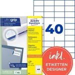 AVERY Zweckform 3651 Universal Etiketten (4.000 Klebeetiketten, 52,5x29,7mm auf...