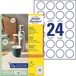 AVERY Zweckform L3415-100 runde Etiketten (zum Bedrucken, selbstklebend, &Oslash; 40...