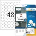 HERMA 4387 Universal Etiketten abl&ouml;sbar rund, 25 Blatt, &Oslash; 30 mm, 48 pro A4...