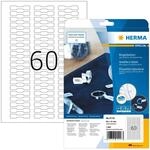 HERMA 5116 Ringetiketten blickdicht, 25 Blatt, 49 x 10 mm, 60 pro A4 Bogen, 1500