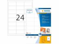 HERMA 4814 Universal Etiketten für Inkjet Drucker, 100 Blatt, 66 x 33,8 mm, 24...