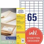 AVERY Zweckform LR3666 Recycling Etiketten (6.500 Klebeetiketten, 38x21,2mm auf A4,