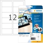 HERMA 4906 Hochglanz Etiketten, 25 Blatt, 88,9 x 46,6 mm, 12 pro A4 Bogen, 300