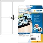 HERMA 4908 Hochglanz Etiketten, 25 Blatt, 96 x 139,7 mm, 4 pro A4 Bogen, 100...