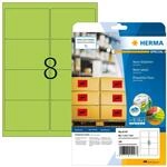 HERMA 5147 Farbige Etiketten neon gr&uuml;n, 20 Blatt, 99,1 x 67,7 mm, 8 pro A4...