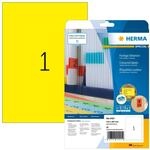 HERMA 4421 Farbige Etiketten gelb abl&ouml;sbar, 20 Blatt, 210 x 297 mm, 1 pro A4...