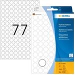 HERMA 2230 Punktaufkleber Klebepunkte wei&szlig;, 2464 St&uuml;ck, &Oslash; 13 mm, 77 pro Bogen,