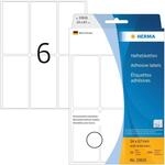 HERMA 10616 Vielzweck-Etiketten abl&ouml;sbar, 144 St&uuml;ck, 34 x 67 mm, 6 pro Bogen,