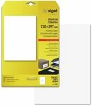 SIGEL LA181 Universal-Etiketten selbstklebend, bedruckbar, wei&szlig;, 210 x 297 mm (A4),