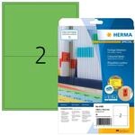 HERMA 4499 Farbige Etiketten gr&uuml;n abl&ouml;sbar, 20 Blatt, 199,6 x 143,5 mm, 2 pro...