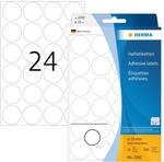 HERMA 2260 Punktaufkleber Klebepunkte wei&szlig;, 768 St&uuml;ck, &Oslash; 25 mm, 24 pro Bogen,