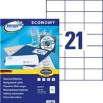 Europe100 Art. ELA013 Adressaufkleber (2.100 Klebeetiketten, 70x42,3mm auf A4,...