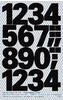AVERY Zweckform 3785 Zahlen Aufkleber 48 Stück (Sticker mit Nummern von 0-9,