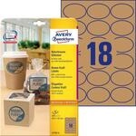 AVERY Zweckform L7103-25 Kraftpapier Etiketten (450 Aufkleber zum Bedrucken,