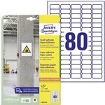 AVERY Zweckform L7872-20 Stark Haftende Etiketten (1.600 Aufkleber, 35,6x16,9mm Auf