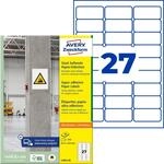 AVERY Zweckform L7874-20 Stark haftende Etiketten (540 Aufkleber, 63,5x29,6mm...