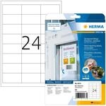HERMA 4573 Wetterfeste Folienetiketten abl&ouml;sbar, 20 Blatt, 66 x 33,8 mm, 24 pro A4