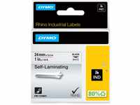 DYMO Rhino Industrie selbstlaminierende etiketten | 24 mm x 5,5 m | Schwarz auf...