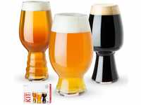 Spiegelau 3-teiliges Kraftbier-Glas-Set, Tasting-Kit, Biergläser Kristallglas,...