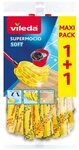 Vileda SuperMocio Soft Wischmopp Ersatzkopf, Moppkopf aus 30% Mikrofasern, effizient
