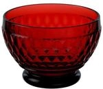 Villeroy und Boch Boston Coloured Dessertschale, 430 ml, Kristallglas, Klar/Rot