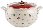 Villeroy & Boch - Toy's Delight Terrine 3,3 L Rot und Wei&szlig;, Mikrowellensicher,