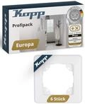 Kopp EUROPA 2-fach Abdeckrahmen in Arktis-Wei&szlig; - 5 St&uuml;ck - Rahmen f&uuml;r Steckdosen &