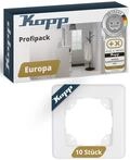 Kopp EUROPA 1-fach Abdeckrahmen in Arktis-Wei&szlig; - 10 St&uuml;ck - Rahmen f&uuml;r Steckdosen