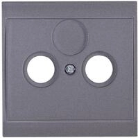 Kopp 313615188 Malta Antennenabdeckung TV/RF, silber-anthrazit