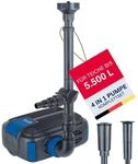 T.I.P. Teichpumpe Filter, Bachlauf & Springbrunnen 2.500 l/h | WPF 2500 S...