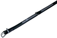 Nobby Halsband Crystal zweireihig, schwarz 47 cm (35-41 cm), 17/19 mm, 1 St&uuml;ck